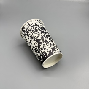 Vasos de papel para llevar, con revestimiento de PE, biodegradables, desechables, con impresión flexográfica, para cafeterías y restaurantes - Product Image 1