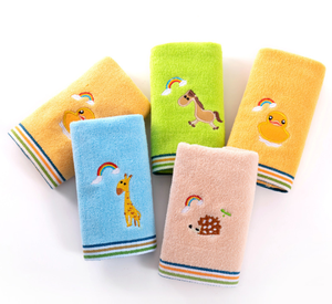 En gros personnalisé 100% coton absorbant visage <span class=keywords><strong>serviette</strong></span> petite 100% coton mignon brodé <span class=keywords><strong>serviette</strong></span> dessin animé bébé <span class=keywords><strong>serviette</strong></span> enfant - Product Image 4
