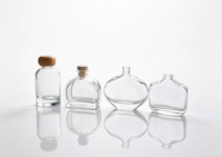 Bouteille diffuseur de parfum ovale unique en verre transparent de 100 ml, 140 ml, 180 ml, vide, à base épaisse, pour décoration de table