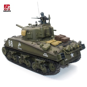 Modèle de char de combat télécommandé Heng Long U.S.M4A3 Sherman 1/16, fréquence 2,4 GHz, batterie 7,4 V 1200 mAh, marque SANJOYO, à partir de 8 ans - Product Image 2