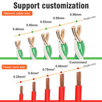Cable Ethernet Personalizado BC CCA para Interiores y Exteriores, CAT5 CAT5E SFTP FTP, Cable de Red con Cable de Alimentación