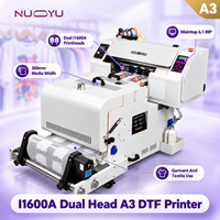 Imprimante DTF A3 double I1600A pour l'impression directe sur film de t-shirts, sweats à capuche et textiles