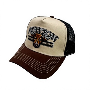 Nueva Gorra de Béisbol Retro Americana con Cabeza de Toro, Bordado 3D, Protección Solar para Verano, Gorra de Papá con Malla de Dibujos Animados - Product Image 3