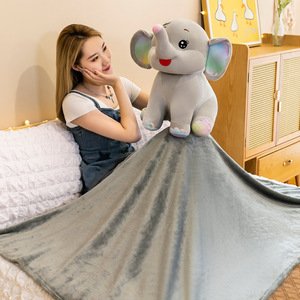最新の象のぬいぐるみ（毛布付き）（2-in-1）、素晴らしい子供向けギフト。 - Product Image 3