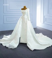 Nouveau design de robe de bal sirène de luxe robe de mariée une épaule en gros robe de mariée boule de poire robe de mariage robe en satin