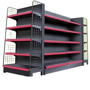 Rayonnage perforé double face de faible puissance de gondole de <span class=keywords><strong>supermarché</strong></span> en métal avec le revêtement époxyde de poudre - Product Image 3