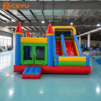 Ceyu Château Gonflable Commercial avec Toboggan, Couleurs Vives, pour Fêtes d'Enfants, Location et Vente en Gros