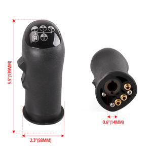 Volvo Trucks <b>Shift</b> <b>Knob</b> 5.5x2.3 Inch Black Plastic Gear Selector Ergonomic Design For Medium Heavy-Duty Vehicles - Product Image 1