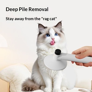 Four-In-One Self-Cleaning <b>Detangling</b> Pet Comb Stainless Steel Massage Dog Thinning Comb with Plastic Material - Product Image 4