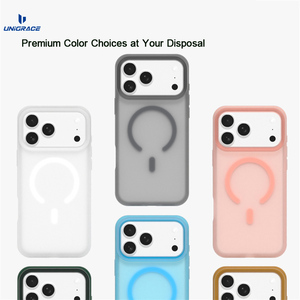 UNIGRACE-Coque de téléphone portable magnétique ultra-mince transparente en silicone pour iPhone 17 Pro Max Orange - Product Image 5