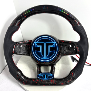 Volant sport en fibre de carbone forgée pour VW MK7 GTI <span class=keywords><strong>Golf</strong></span> 6 7 CC Polo Passat B8 Accessoires de modification intérieure automobile - Product Image 2
