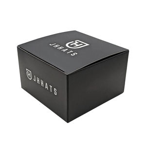 Cajas de Lujo Personalizadas con Logo para Gorras en Cartón Kraft Negro, Empaque Plegable para Sombreros de Viaje y Ropa de Moda - Product Image 4