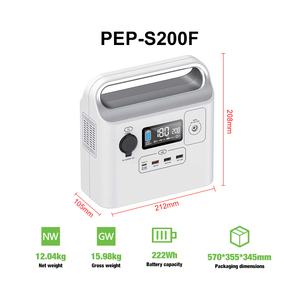 Hot Selling 200W 222Wh Lithium Ion Portable Power Station MPPT Pure Sine Wave for Outdoor Camping Home Emergency Backup ZLWM - Product Image 2