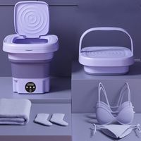 Lave-linge portable 8L pliable pour chaussettes, sous-vêtements et culottes, machine à laver domestique rétractable avec essorage