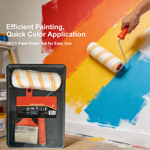 No Dead Ends 9-inch Industrial Grade Wool Synthetic Blend <b>Paint</b> Roller Brush Set Duracon Resin Rollers 2 Pieces 3-Year Warranty - Product Image 1