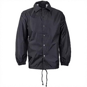 <b>Men's</b> <b>Lightweight</b> Water-Resistant Windbreaker Coach <b>Jacket</b> Adjustable Hood Stand Collar Front Customizable Outdoor Sport Casual - Product Image 1