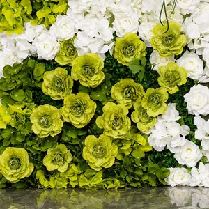 Pannello Floreale in Seta Filata <span class=keywords><strong>di</strong></span> Alta Qualità Personalizzato, Parete <span class=keywords><strong>di</strong></span> <span class=keywords><strong>Fiori</strong></span> Artificiali 3D Fatta a Mano per Decorazioni Matrimoniali <span class=keywords><strong>e</strong></span> Sfondi per Palcoscenici - Product Image 4