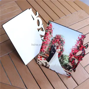 En gros imprimable amour cadre MDF bois blanc Sublimation Photo Plaque