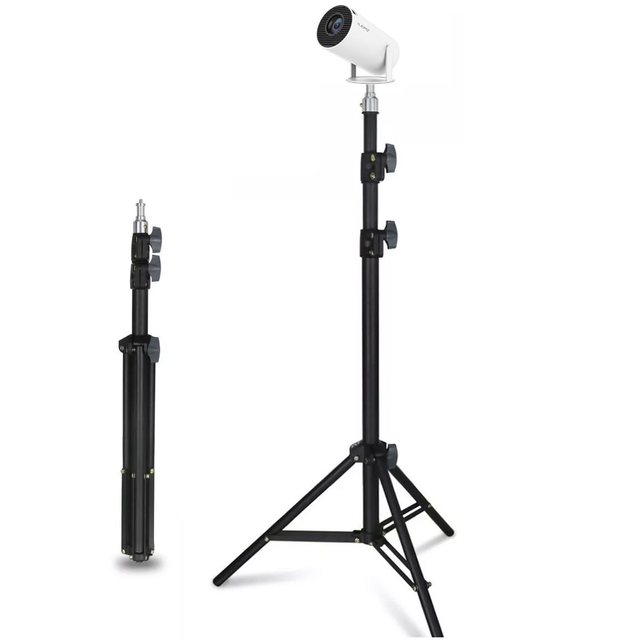 Foldable Projector Tripod Stand, Height Adjustable Floor Stand for Portable Projectors, Compatible with Most Mini Projectors