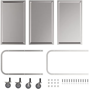 รถเข็นสนามบินสแตนเลสสตีลทนทานต่อการเกิดสนิมแบบ2025รถเข็นงานประดิษฐ์ทำจากเหล็กสำหรับโรงแรมร้านอาหาร - Product Image 2