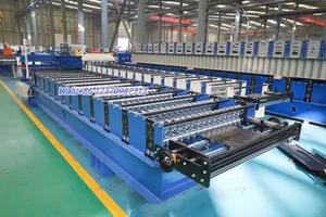 Color Steel Roof Tiles Roll Forming Machine Corrugated Rib Type Roofing Drip Edge Panel Roll Forming Machine For Building