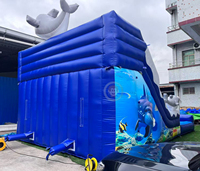 Fabricants de châteaux gonflables pas chers avec toboggan aquatique gonflable et piscine