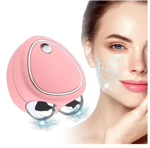 Mini masseur de serrage du visage en forme de coeur Machine à rouleaux de levage du visage et du cou à micro-courant