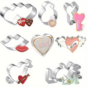 Juego de Moldes para Galletas de Acero Inoxidable con Forma Irregular de la <span class=keywords><strong>Serie</strong></span> Amor de San Valentín, Herramientas Creativas para Hornear Galletas - Product Image 2