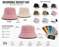 Chapeau Bob Réversible Personnalisé en Coton Double Face, Chapeau de Pêcheur Bicolore, Fabricant OEM ODM