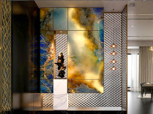 หินสังเคราะห์หรูหรา <span class=keywords><strong>Pandora</strong></span> แผ่นหินเผาขนาดใหญ่สำหรับตกแต่งผนังโรงแรม ห้องนั่งเล่น แผ่นหินเผา - Product Image 2