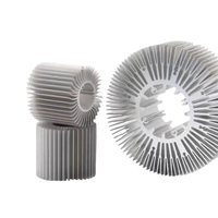 Profilés en aluminium extrudé, dissipateur thermique rond en forme de tournesol pour amplificateur, haute puissance, résistant à la corrosion, usiné CNC, radiateur de refroidissement