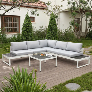 Conjunto de Sofás de Jardín de Aluminio de Diseño Moderno BHR, Muebles de Exterior <span class=keywords><strong>para</strong></span> Salón, Hotel, Villa, Colección de <span class=keywords><strong>Asientos</strong></span> de Patio Duraderos de Alta Gama - Product Image 1