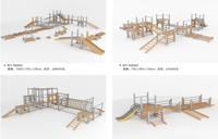 Mainan Panjat Anak Bentuk Geometris Edukatif Montessori dari Kayu, Peralatan Bermain Indoor Outdoor, Aksesoris, Grosir