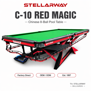 STELLARWAY Table de billard de snooker de style chinois <span class=keywords><strong>8</strong></span> boules, 9 pieds, de haute qualité, écologique, avec emballage personnalisable, pour jeu, avec plateau en ardoise dorée - Product Image 5