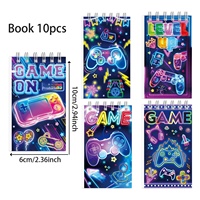 Nouveau bloc-notes de jeu transfrontalier, couleurs variées, pour étudiants, reliure spirale, en pâte de bois vierge, thème jeu, mini carnet de notes