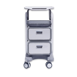 Chariot multifonctionnel professionnel, équipement de salon de beauté médicale, chariot à roulettes avec deux tiroirs - Product Image 6
