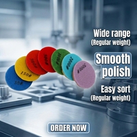 Disques de ponçage et tampons de polissage de 4 pouces (10 mm) pour béton, marbre, granit et pierre – Polissage à sec – Compatible avec les meuleuses d'angle OEM
