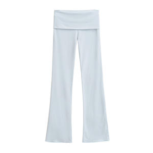 <strong>Women's</strong> Summer Hip Hop Flared Knit Pants High-Rise Bootcut with Cloud-Soft Draping Anti-Wrinkle Slimming Fit - Product Image 6