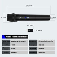 Honcam 2.4G Microphone de jeu sans fil compatible avec l'ordinateur Karaoké Wii PS5 PS4