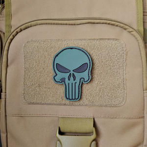 Parche Divertido 3D de PVC con Diseño de Calavera Punisher, Cóncavo y Convexo, con Gancho, Personalizable, en Stock - Product Image 6