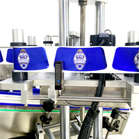 Máquina Etiquetadora Automática de Doble Cabezal para Botellas Redondas, Máquina de Impresión de Etiquetas para Botellas de Cerveza y Agua, Compatible con Impresoras de Fecha de Caducidad
