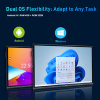 55/65 inch infrarood touchscreen interactief paneel 4K LCD UHD display smartboard interactief whiteboard voor onderwijs
