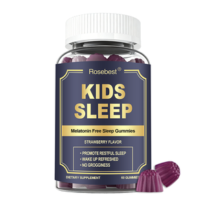 Rosebest OEM Marque Privée Sans Sucre Saveur Fraise Naturelle Sans Mélatonine Complément de Soutien au Sommeil pour Enfants en Gummies - Product Image 1