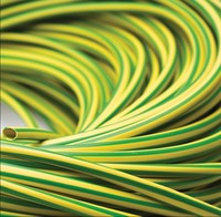 Tube thermorétractable isolant jaune et vert, tube thermorétractable en polyoléfine rayé jaune et vert aux couleurs alternées