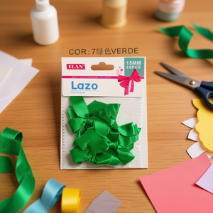 Nastro ILAN Lazo 15 mm Verde Raso per Decorazioni e Lavori Creativi - Product Image 3