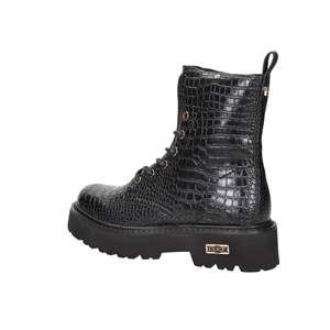 Stivaletti da donna Cult con stampa coccodrillo nera e suola platform - Product Image 3