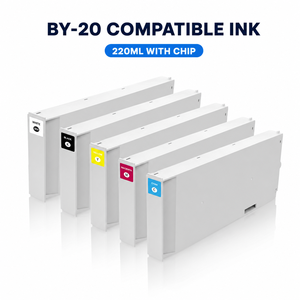 Cartouche d'encre DTF compatible 220 ml CMYK Blanc avec puce intelligente pour impression numérique pour imprimante TY300 BY-20D BY-20 Vente en gros - Product Image 1