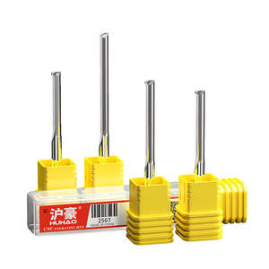 Huhao 3.175/4/6Mm Shank 2 Sáo Carbide End Mill <span class=keywords><strong>CNC</strong></span> <span class=keywords><strong>Router</strong></span> <span class=keywords><strong>Bit</strong></span> Khắc <span class=keywords><strong>Bit</strong></span> Thẳng Khe Phay Cutter - Product Image 1