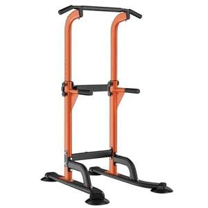 Adjustable Height Dip Stand <b>Pull</b> Up <b>Bar</b> Station Metal Power Tower <b>for</b> <b>Home</b> Gym Strength Training - Product Image 6