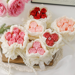 Vela Aromática Romántica para el Día de la Madre o San Valentín, Regalo con Aroma a Peonía, Tulipán y Rosa, Vela de Cera de Soya - Product Image 3